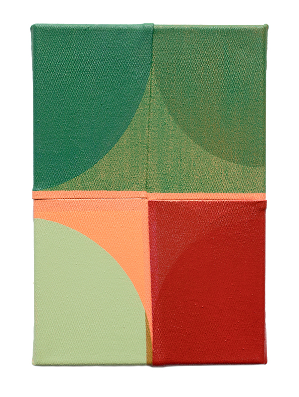 Russ, acrylic on sewn canvas, 12" x 8", 2018