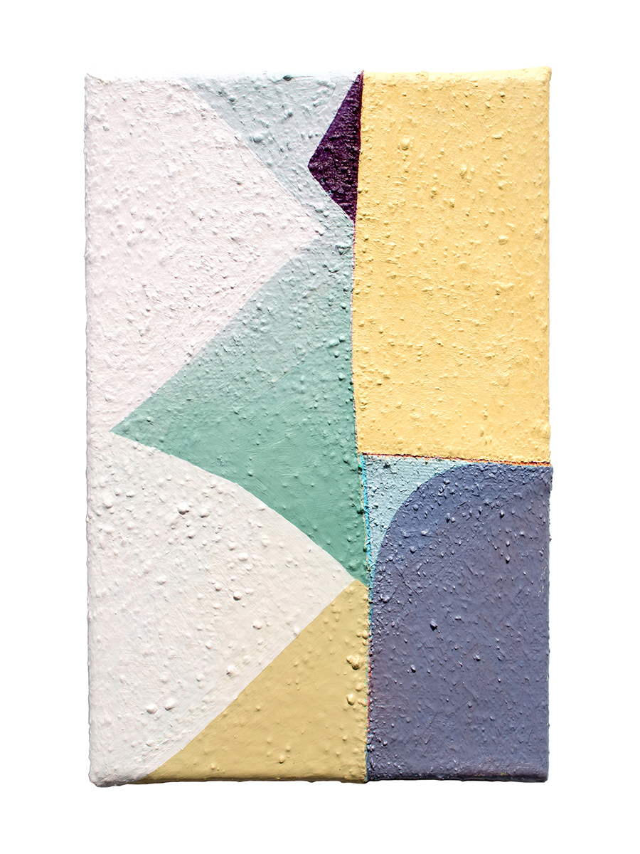 Zon, oil on sewn canvas, 12" x 8", 2019