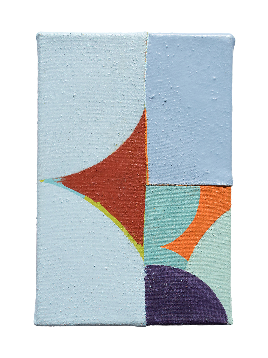 Felice, acrylic on sewn canvas, 12" x 8", 2018