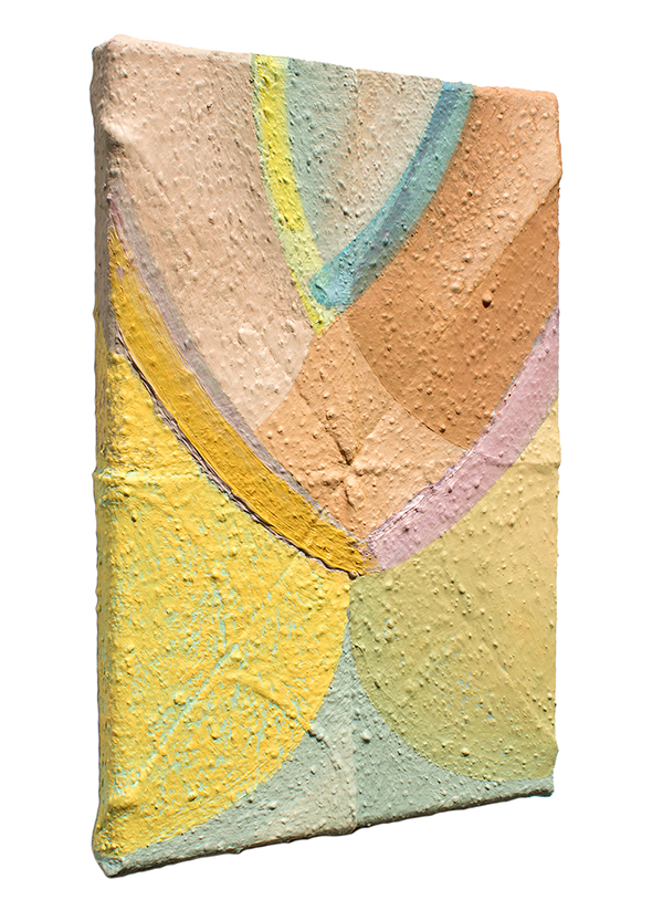 Olga (side view), oil on sewn canvas, 12" x 8", 2019